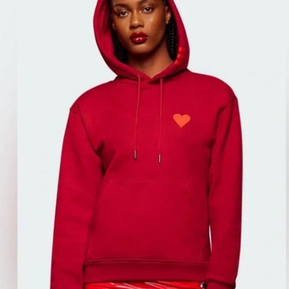 IVY PARK Red Hoodie with Heart Detail